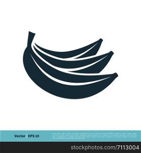Banana Fruit Icon Vector Logo Template Illustration Design. Vector EPS 10.