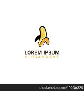 Banana fruit logo design, image creative illustration vector template