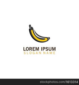 Banana fruit logo design, image creative illustration vector template