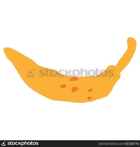 Banana hand drawn illustration in organic style isolated. Banana hand drawn illustration in organic style
