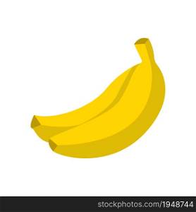 Banana Icon Flat Cartoon Style