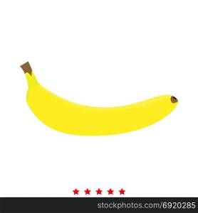 Banana icon . Flat style. Banana icon . It is flat style