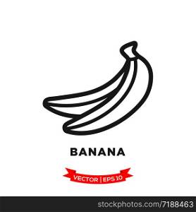 banana icon in trendy flat style