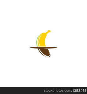 Banana icon logo illustration design