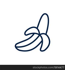 Banana icon logo template isolated on white background.