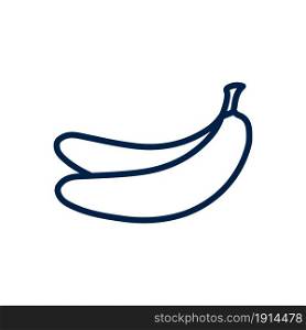 Banana icon logo template isolated on white background.