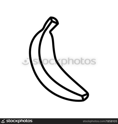 Banana Icon Vector Outline Style
