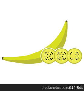 banana icon  vector templarte illustration logo design