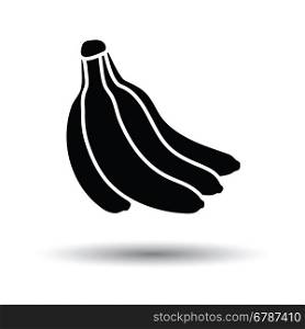 Banana icon. White background with shadow design. Vector illustration.