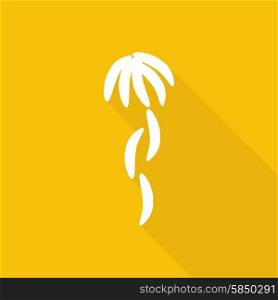banana icon with a long shadow