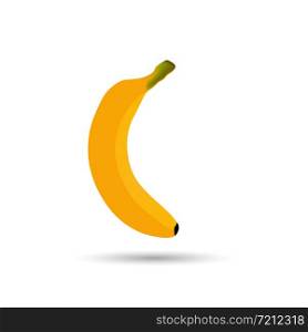 Banana icon with shadow. Vector eps10 illustration
