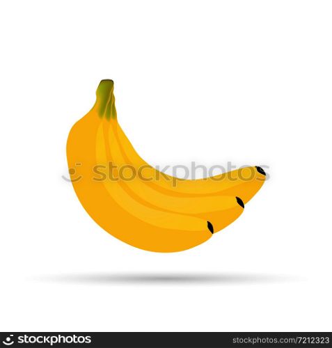 Banana icon with shadow. Vector eps10 illustration