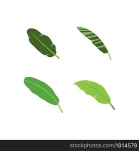 Banana leaf icon stock vector illustration logo design.