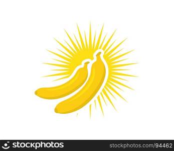 Banana Logo Template vector icon illustration design