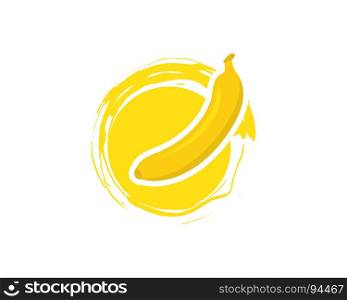 Banana Logo Template vector icon illustration design