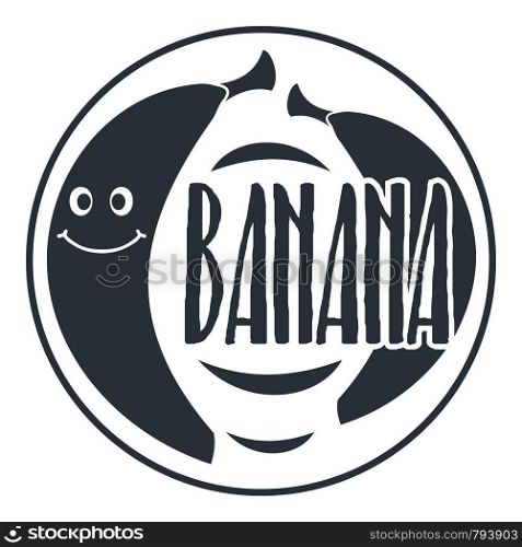 Banana logo. Vintage illustration of banana vector logo for web. Banana logo, vintage style
