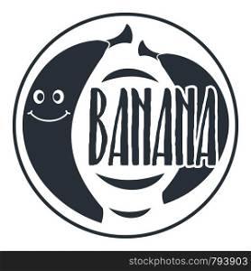Banana logo. Vintage illustration of banana vector logo for web. Banana logo, vintage style
