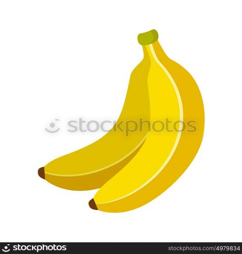 Banana on a white background isolated. Vector illustration