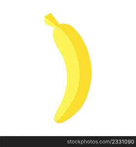 Banana. Organic fruit  isolated on white background. Healthy lifestyle. Vector illustration in flat style.