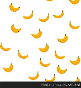 Banana pattern seamless background. Fruit illustration. Vector