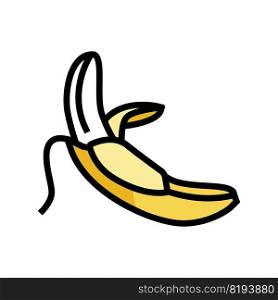 banana peel color icon vector. banana peel sign. isolated symbol illustration. banana peel color icon vector illustration