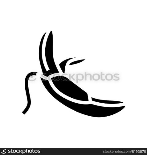 banana peel glyph icon vector. banana peel sign. isolated symbol illustration. banana peel glyph icon vector illustration