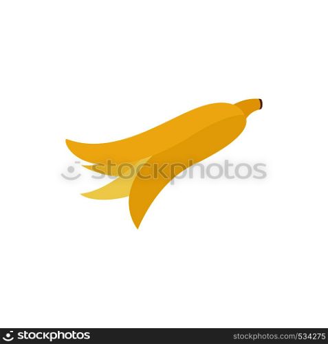 Banana peel icon in isometric 3d style on a white background. Banana peel icon, isometric 3d style