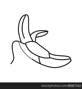 banana peel line icon vector. banana peel sign. isolated contour symbol black illustration. banana peel line icon vector illustration