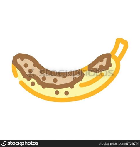 banana rotten food color icon vector. banana rotten food sign. isolated symbol illustration. banana rotten food color icon vector illustration