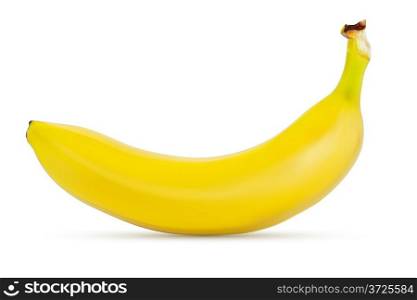 Banana studio shot isolated on white background realistic vector illustration.