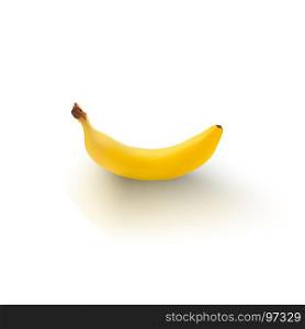 Banana vector icon illustration isolated fruit food design realistic background