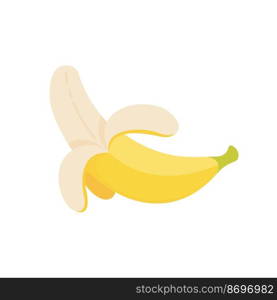 Banana vector. yellow fruit for vegetarian health