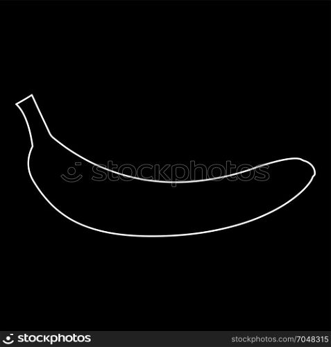 Banana white icon .