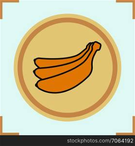 Bananas color icon. Isolated vector illustration. Bananas color icon