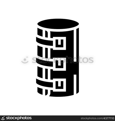 bandage medical glyph icon vector. bandage medical sign. isolated contour symbol black illustration. bandage medical glyph icon vector illustration