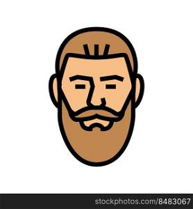 bandholz beard hair sty≤color icon vector. bandholz beard hair sty≤sign. isolated symbol illustration. bandholz beard hair sty≤color icon vector illustration