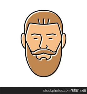 bandholz beard hair style color icon vector. bandholz beard hair style sign. isolated symbol illustration. bandholz beard hair style color icon vector illustration