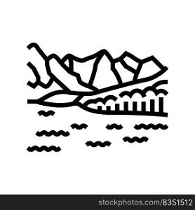 banff national park line icon vector. banff national park sign. isolated contour symbol black illustration. banff national park line icon vector illustration