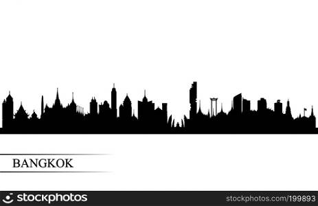 Bangkok city skyline silhouette background, vector illustration