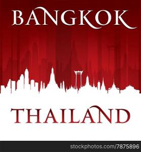 Bangkok Thailand city skyline silhouette. Vector illustration