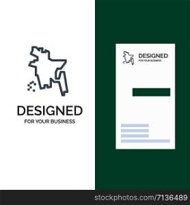 Bangladesh, Bangladesh Country, Bangladesh Grey Logo Design and Business Card Template