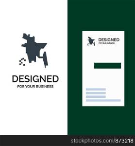 Bangladesh, Bangladesh Country, Bangladesh Grey Logo Design and Business Card Template
