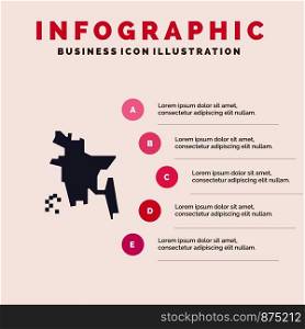 Bangladesh, Bangladesh Country, Bangladesh Solid Icon Infographics 5 Steps Presentation Background