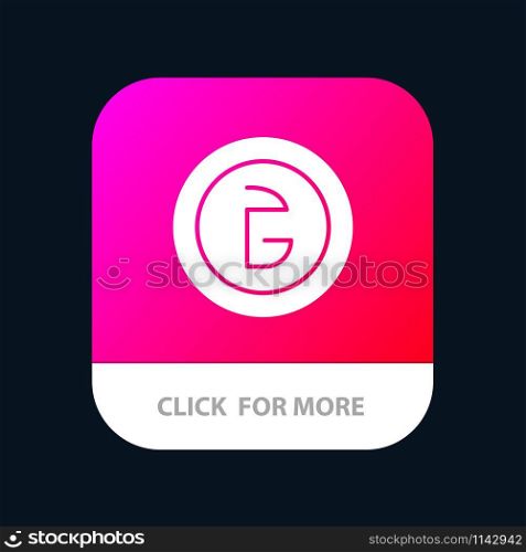 Bangladesh, Business, Currency, Finance, Money Mobile App Button. Android and IOS Glyph Version