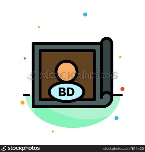 Bangladesh, Country, Flag, International Abstract Flat Color Icon Template