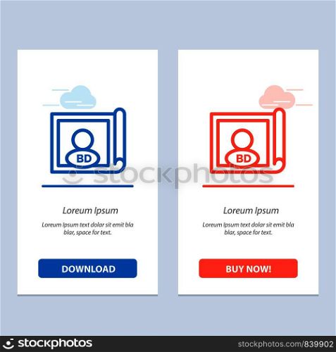 Bangladesh, Country, Flag, International Blue and Red Download and Buy Now web Widget Card Template