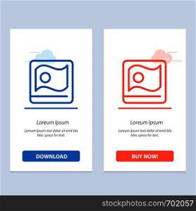Bangladesh, Flag, Asian, Bangla Blue and Red Download and Buy Now web Widget Card Template