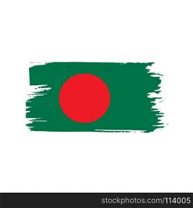 Bangladesh flag, vector illustration. Bangladesh flag, vector illustration on a white background