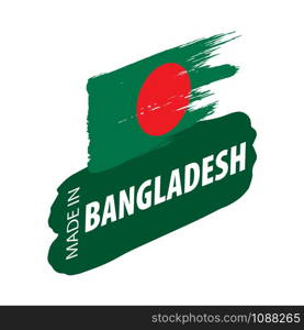 Bangladesh flag, vector illustration on a white background.. Bangladesh flag, vector illustration on a white background