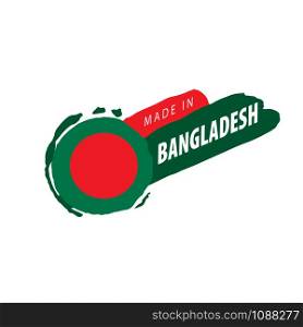 Bangladesh flag, vector illustration on a white background.. Bangladesh flag, vector illustration on a white background